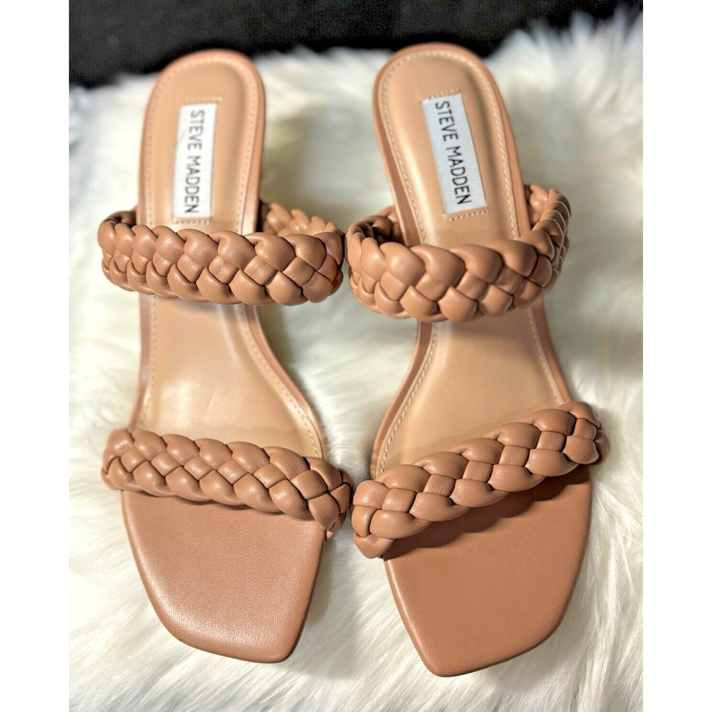 $99 MSRP - Steve Madden Prema Braided Sandal Nude - Size 8 - NWOB